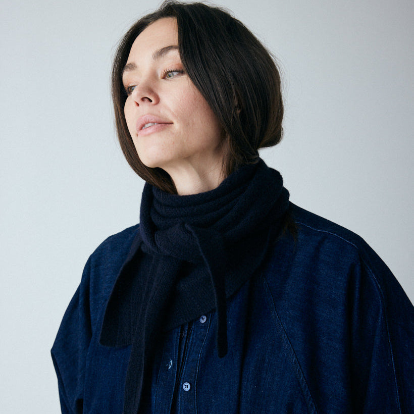 Doha Tørklæde - Cashmere - Navy