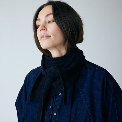 Doha Tørklæde - Cashmere - Navy