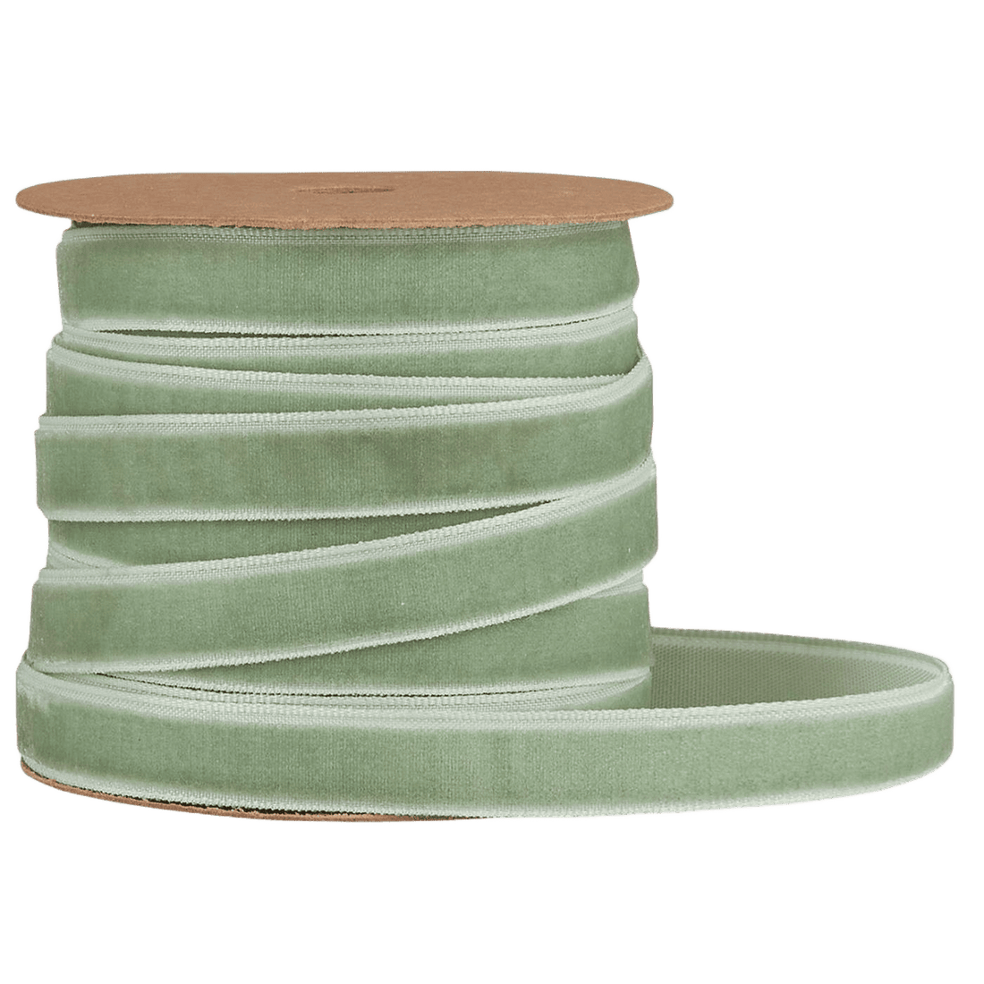 Støvgrøn farvet velour gavebånd fra Ib Laursen - perfekt til gaveindpakning