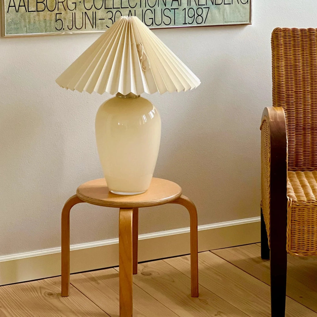 Anne Sofie, Mundblæst Glaslampe - Beige Opal
