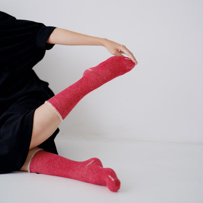 Strømper - Cotton Wool Pile - Coral (HK0109)