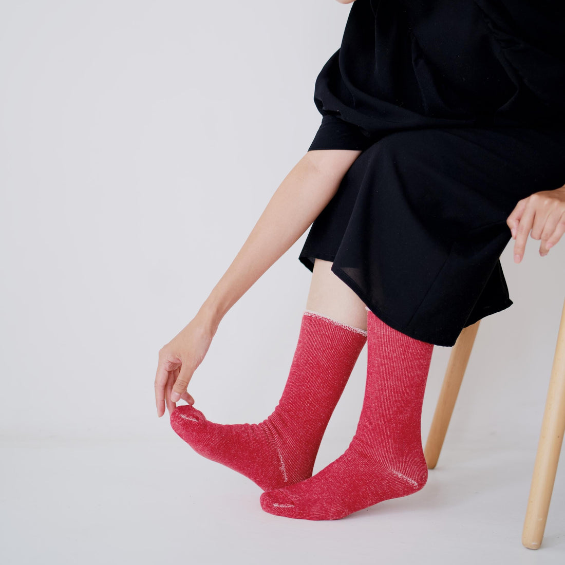 Strømper - Cotton Wool Pile - Coral (HK0109)