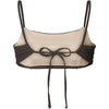 Sort bikini top med tynde stropper
