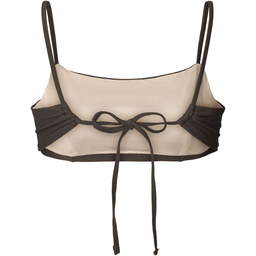 Sort bikini top med tynde stropper