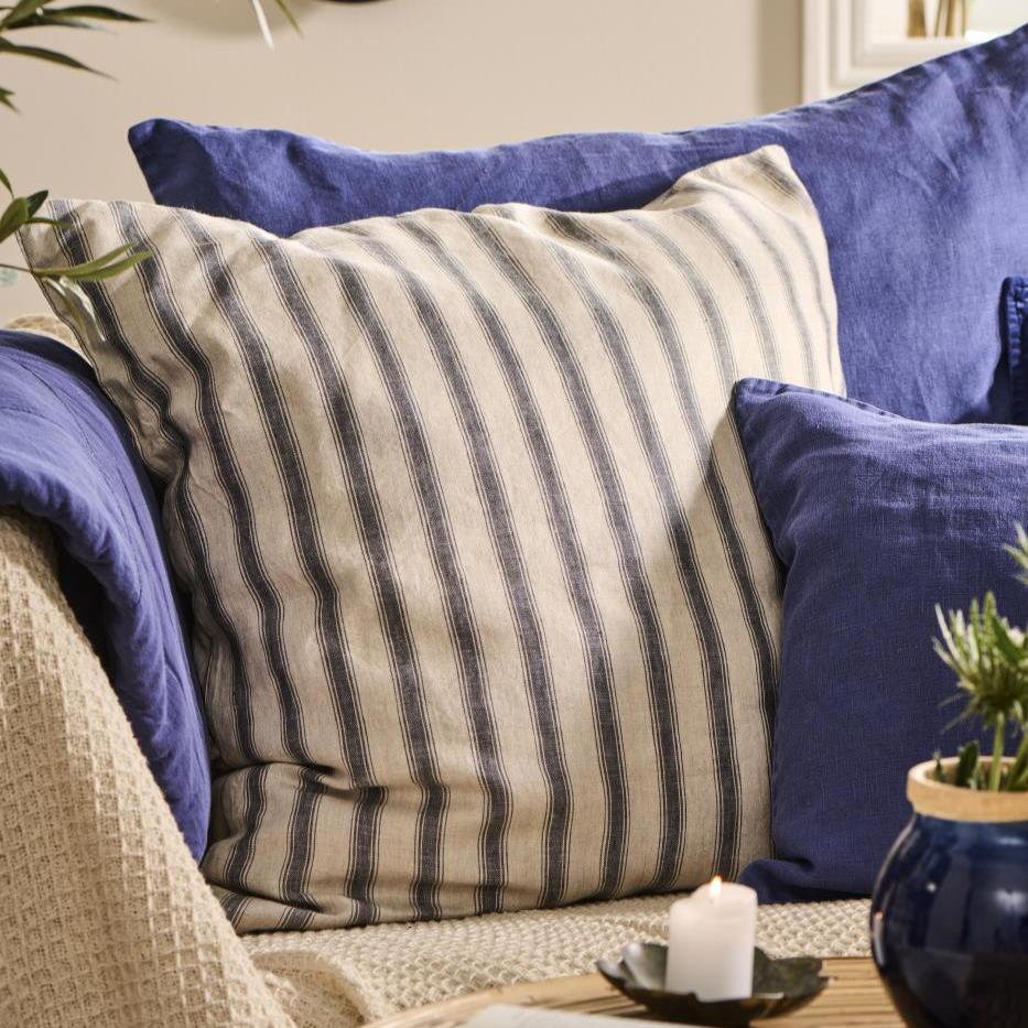 Pude - Natur m. Grå Striber (00)