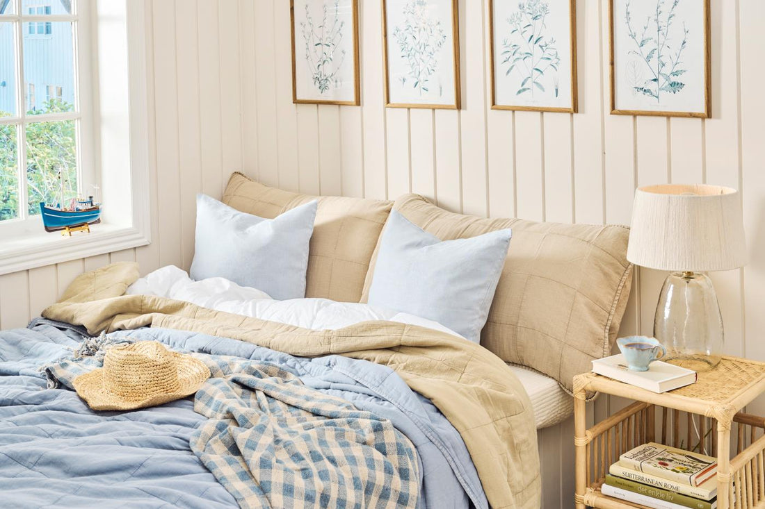 Hør Pude - Cornflower (09)