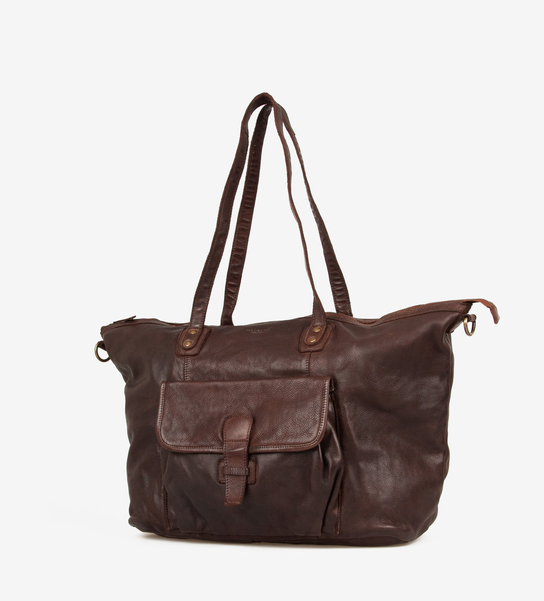 Hollins tasken fra MONTANA EST. 1957 i denne fine mørkebrune farve er en lille mellem str. rejsetaske eller en fin hverdagstaske