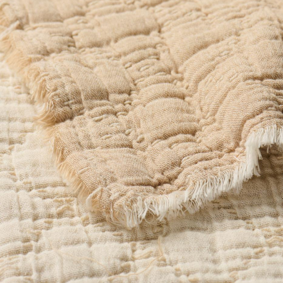 Sengetæppe - Bomuld - Natur/Off White (30)