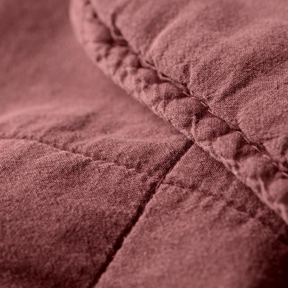 Quilt Tæppe - Bomuld - Dusty Plum (63)