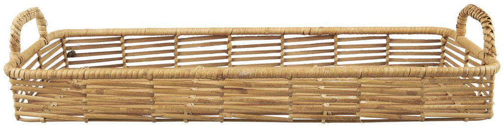 En aflang bakke fra Ib Laursen lavet i bambus. Brug den i køkkenet eller på badeværelset