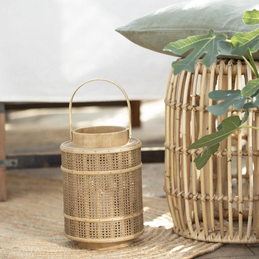 Rund Taburet - Rattan