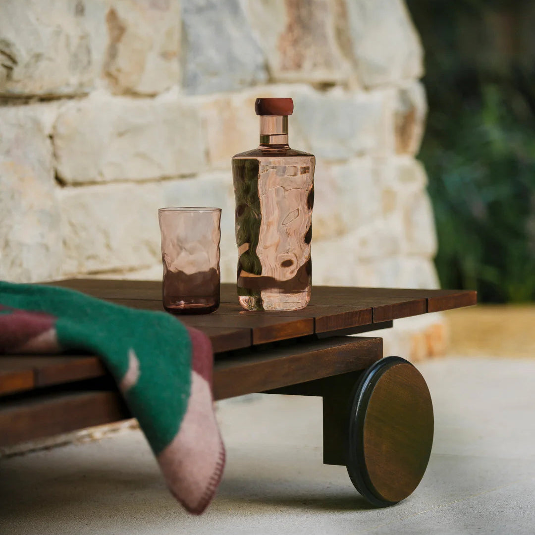 Mundblæst Swirl Vandflaske - Silt