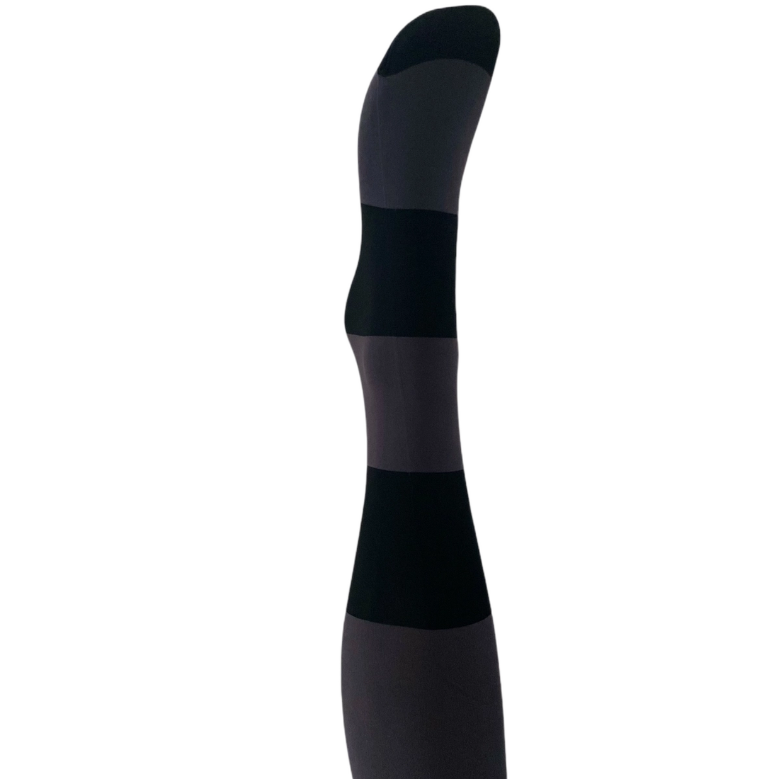 Inge Strømpebukser - Dark grey w. black stripe