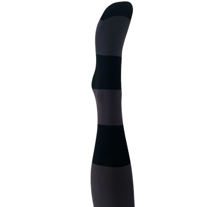 Inge Strømpebukser - Dark grey w. black stripe
