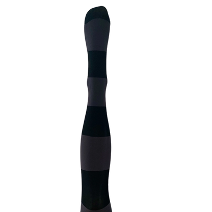 Inge Strømpebukser - Dark grey w. black stripe