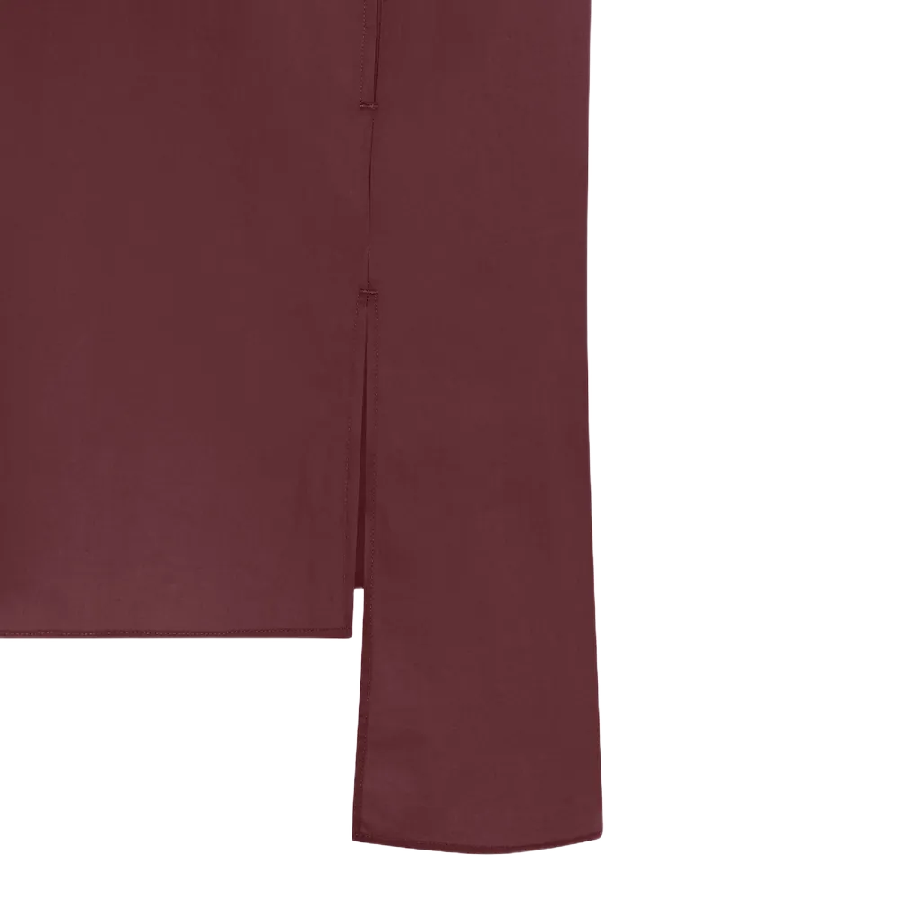 Osaka Skjortekjole - Øko Bomuld - Red Mahogany