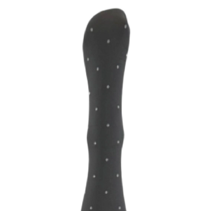 Agnes Strømpebukser - Dark grey w. off white dot