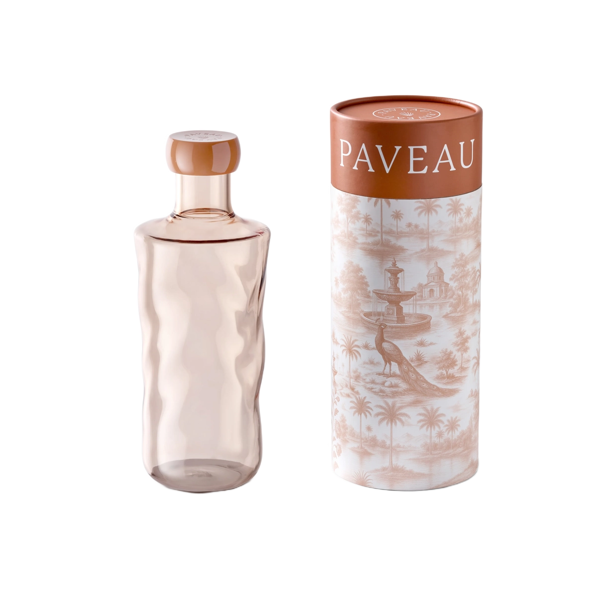 Mundblæst Swirl Vandflaske - Glow