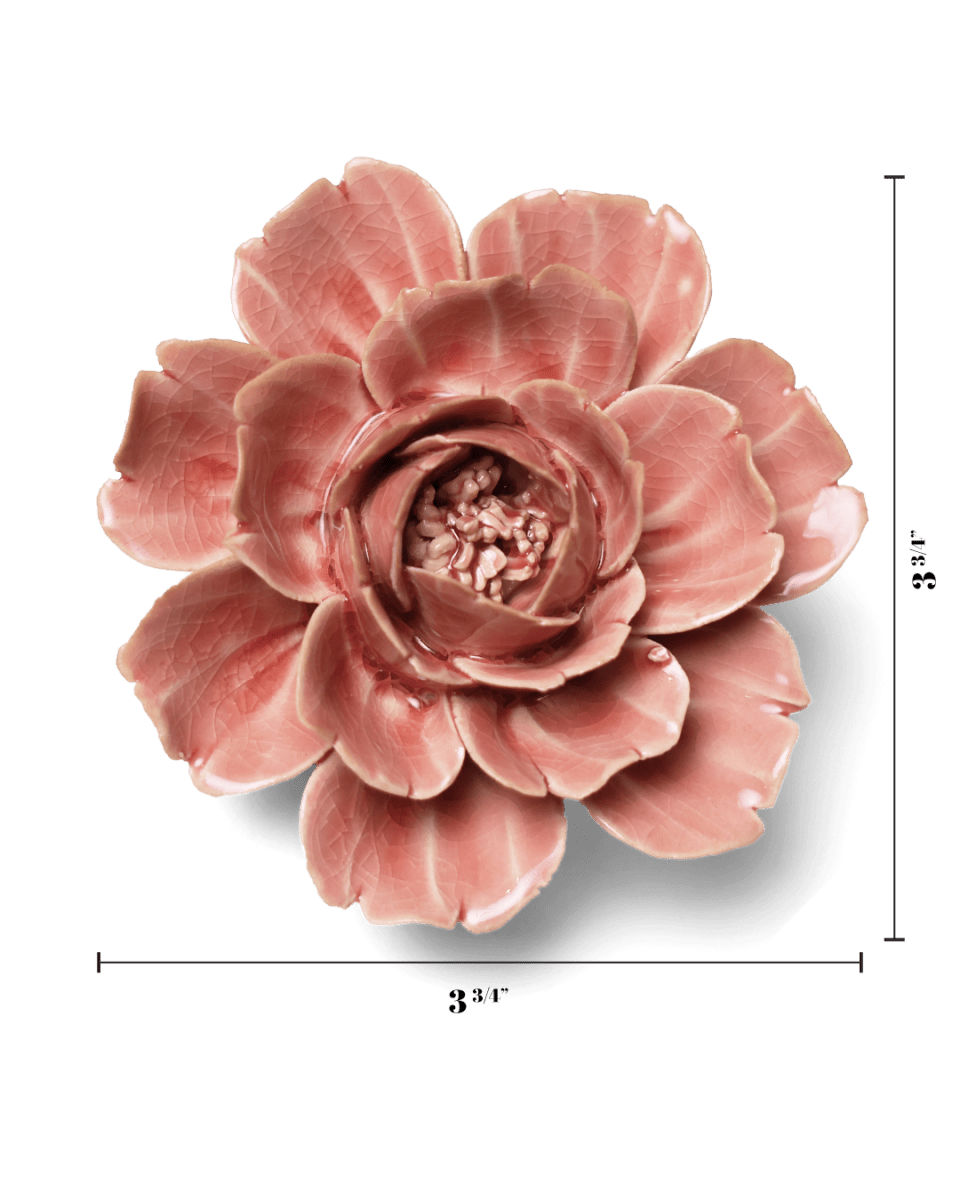 Keramikblomst - Champagne Pink Rose (EG37)