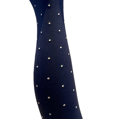 Agnes Strømpebukser - Black w. light sand dots