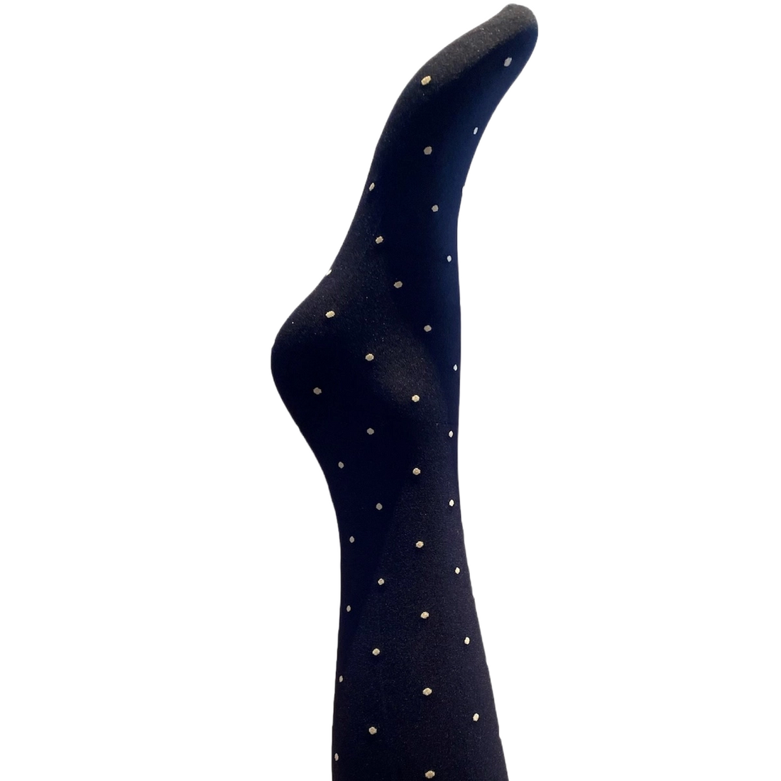 Agnes Strømpebukser - Black w. light sand dots