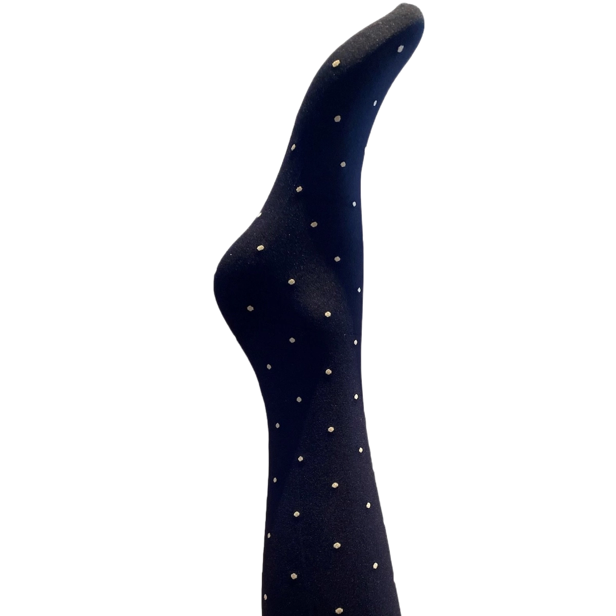 Agnes Strømpebukser - Black w. light sand dots