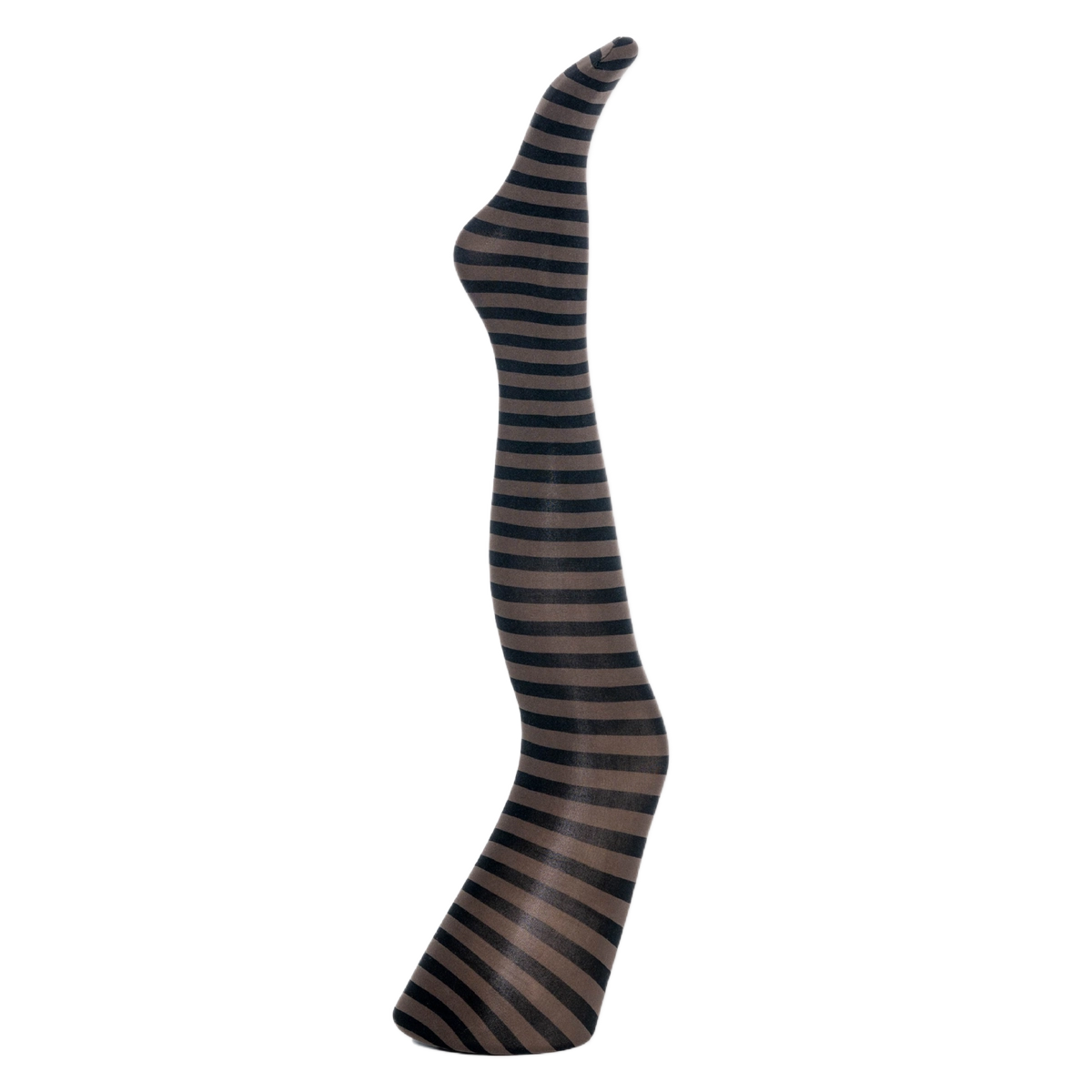 Vilma Strømpebukser - Dark brown and black stripe