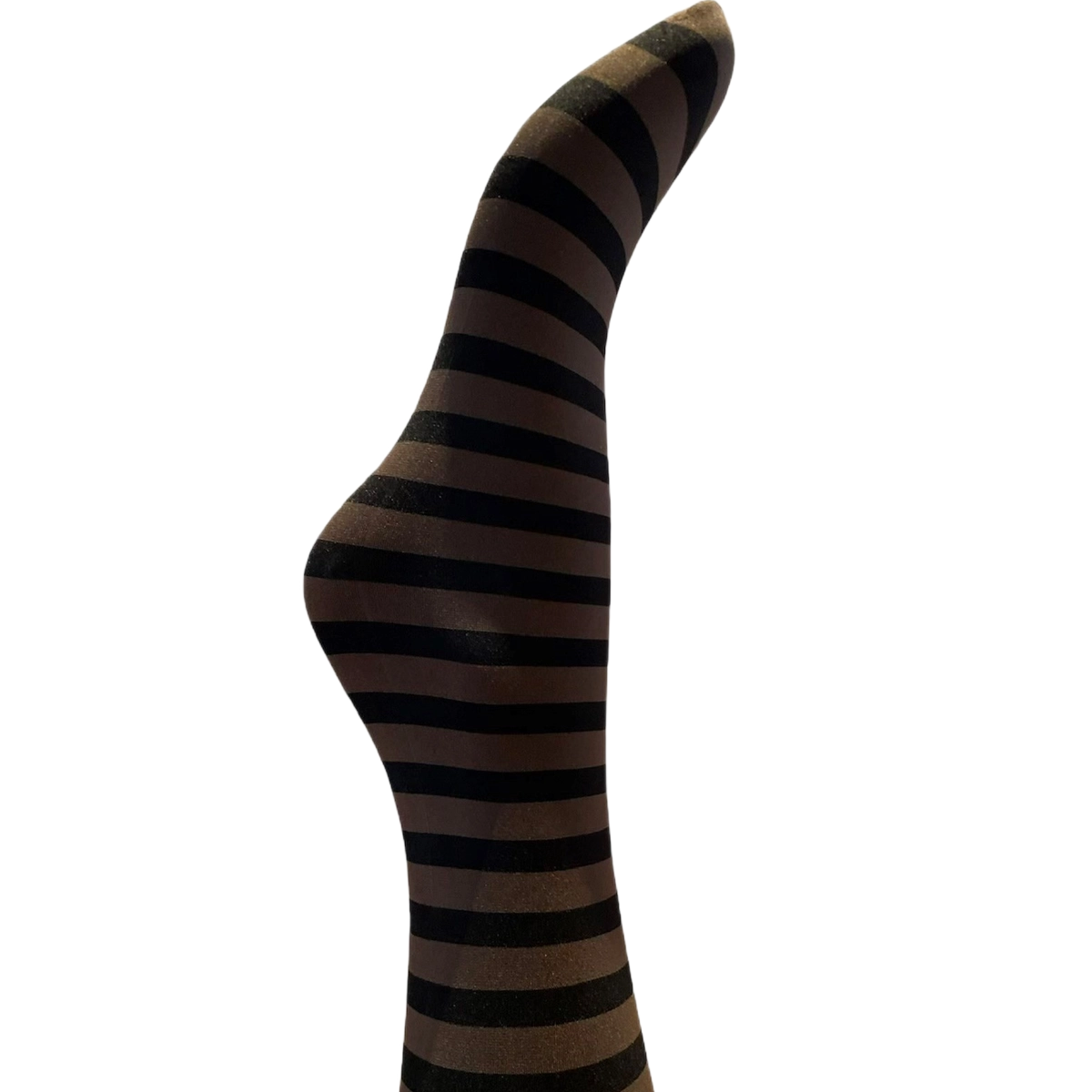 Vilma Strømpebukser - Dark brown and black stripe