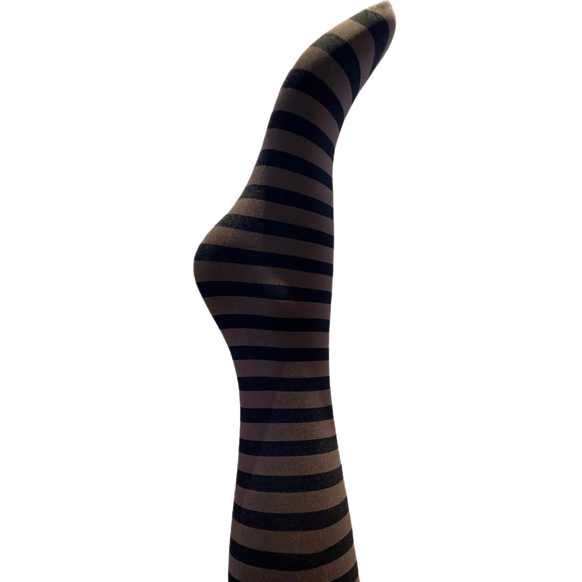 Vilma Strømpebukser - Dark brown and black stripe