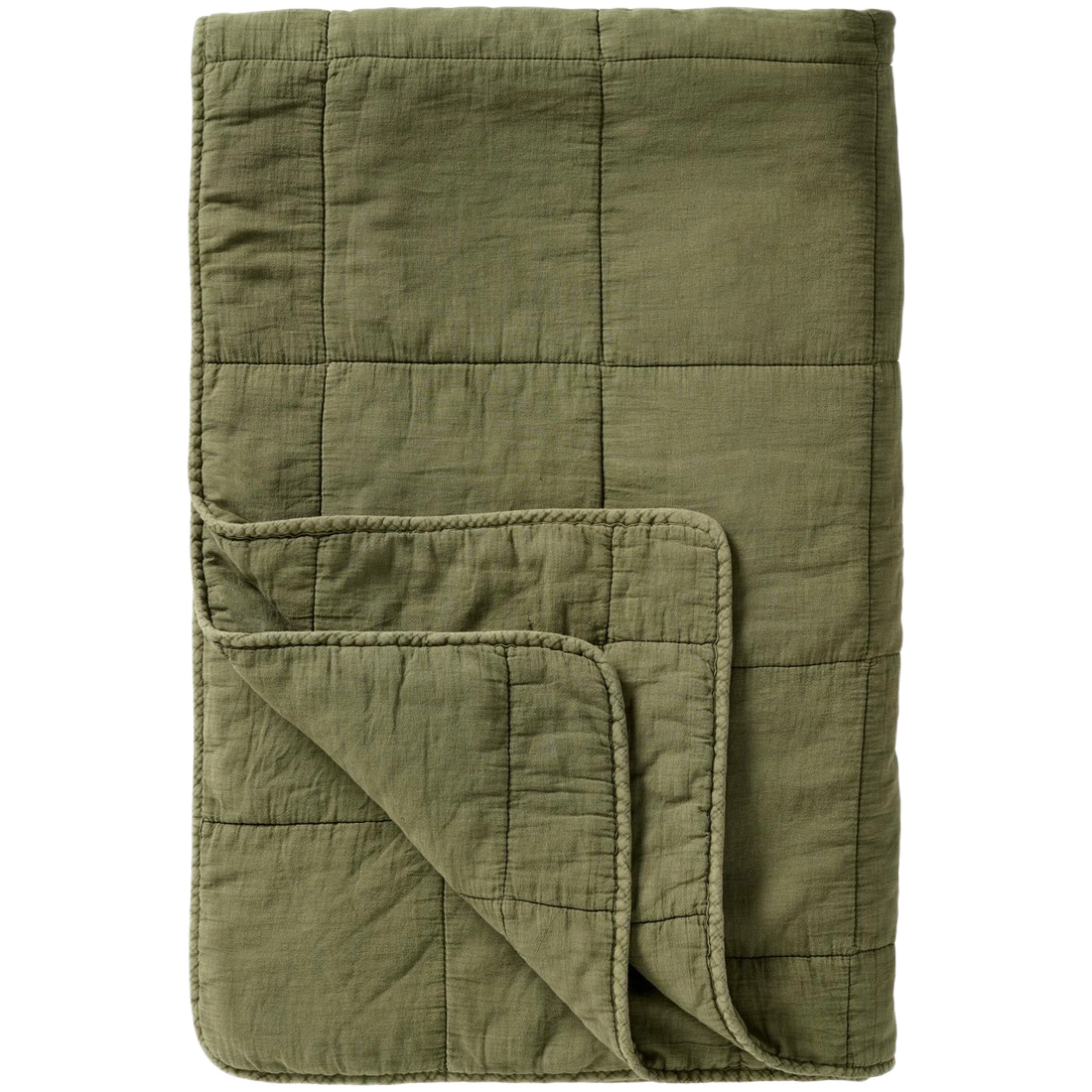 Quilt Tæppe - Bomuld - Olive (29)