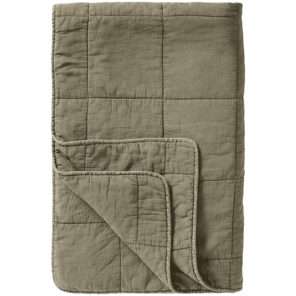 Quilt Tæppe - Bomuld - Eucalyptus Green (93)