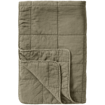 Quilt Tæppe - Bomuld - Eucalyptus Green (93)