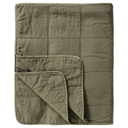 Quilt Sengetæppe Bomuld - Eucalyptus Green (93)