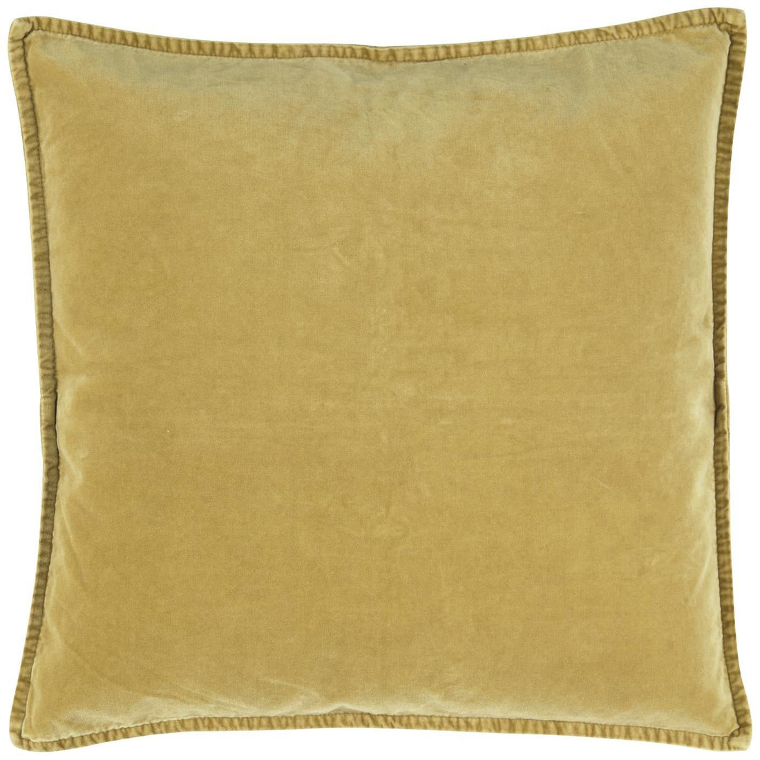 Ib Laursen velour pude 50x50 i farven lemon drop