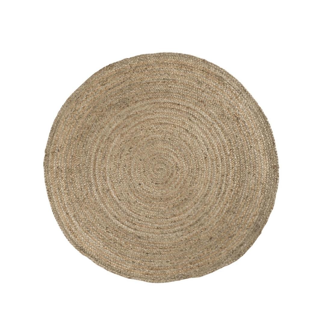 Rundt Gulvtæppe - Jute