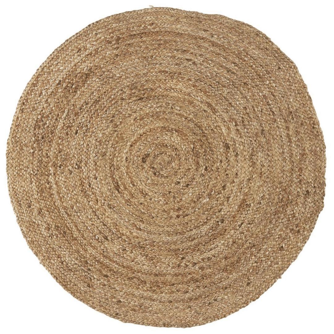 Rundt Gulvtæppe - Jute