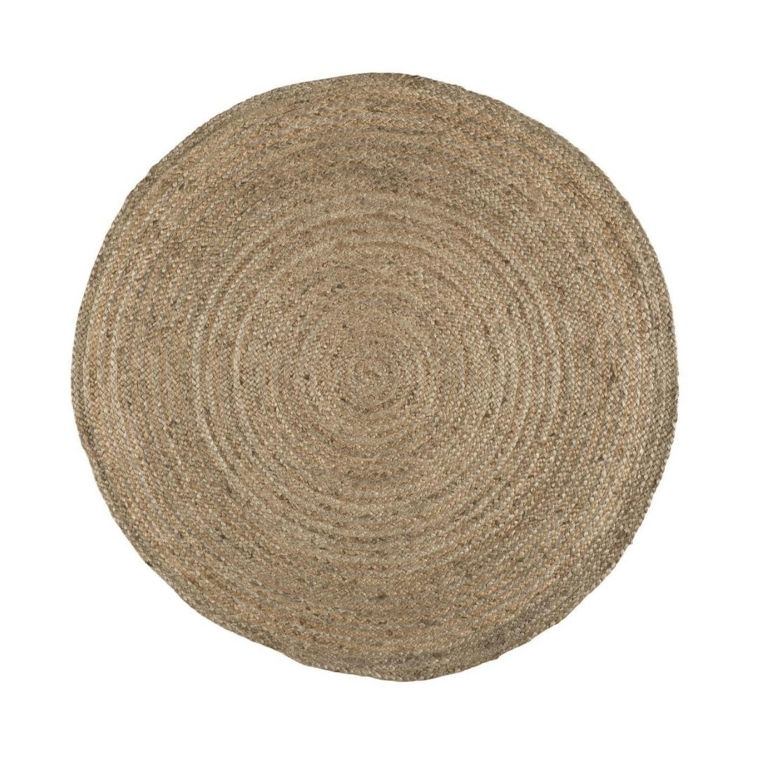 Rundt Gulvtæppe - Jute