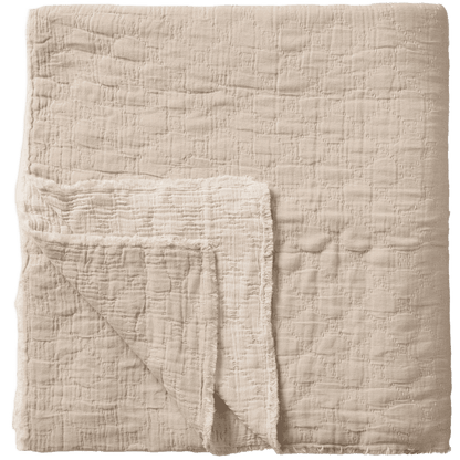 Sengetæppe - Bomuld - Natur/Off White (30)