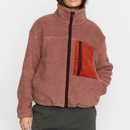 Selfhood teddy fleece jakke i blød sherpa fleece