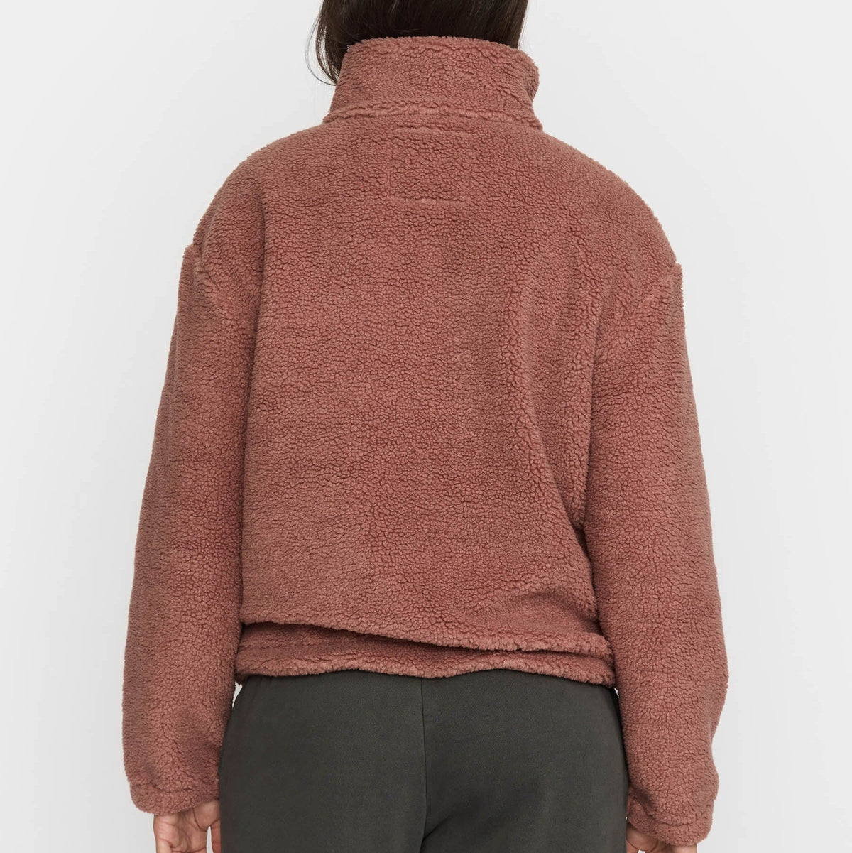 Blød teddy fleece overgangsjakke fra danske selfhood