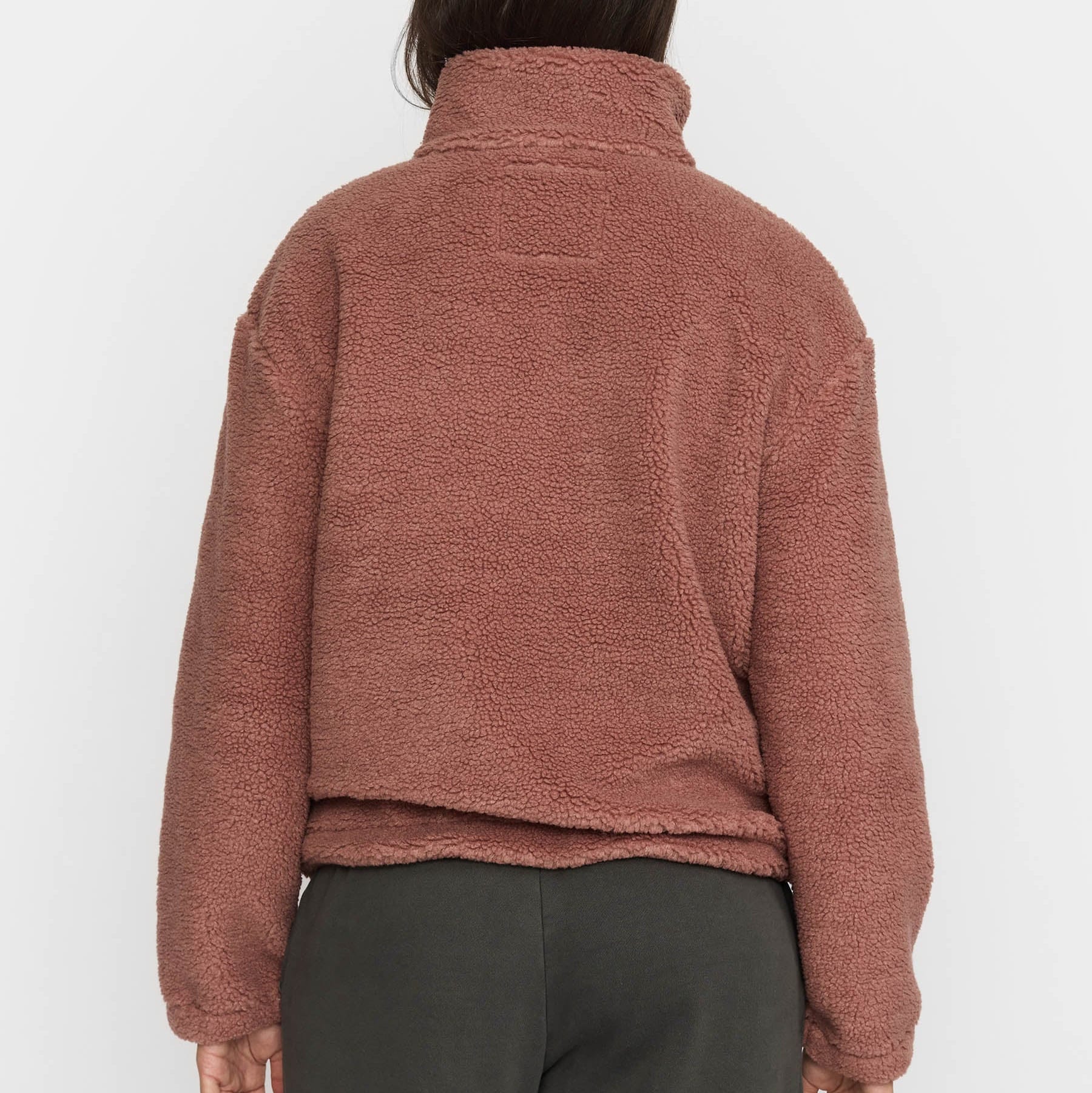 Blød teddy fleece overgangsjakke fra danske selfhood