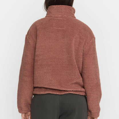 Blød teddy fleece overgangsjakke fra danske selfhood