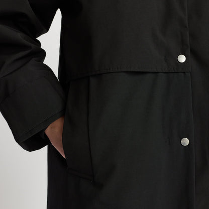 Sort trenchcoat vinterjakke fra Selfhood