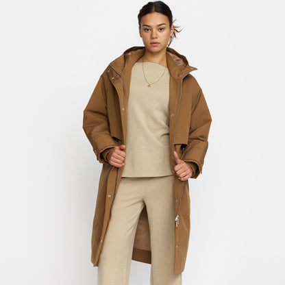 Brun parka vinterjakke fra Selfhood 