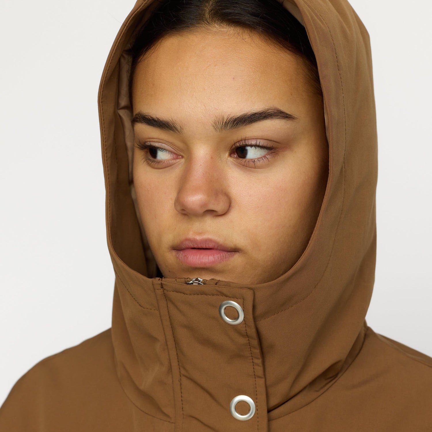 Brun parka vinterjakke fra Selfhood 