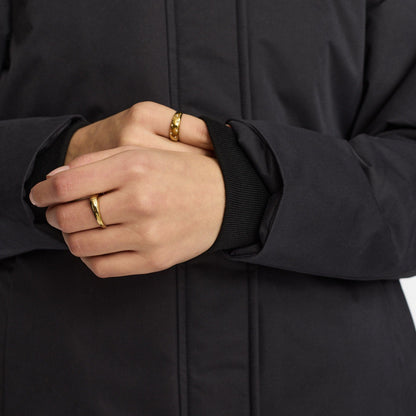 Selfhood vinterfrakke med fleeceforede lommer og lang pasform