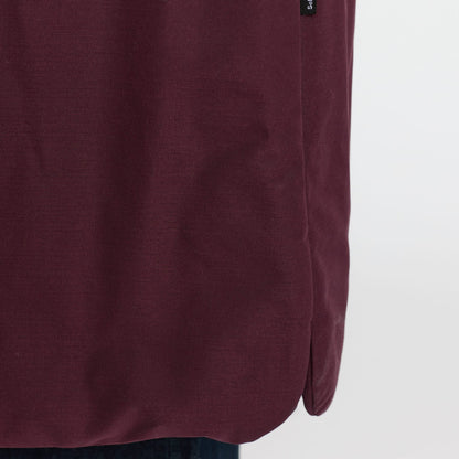 Lang Hooded Parka, Jakke - Burgundy