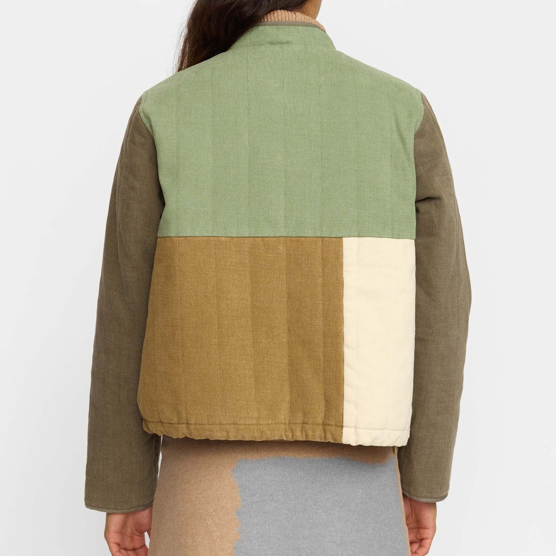Quiltet Patchwork Jakke - Army