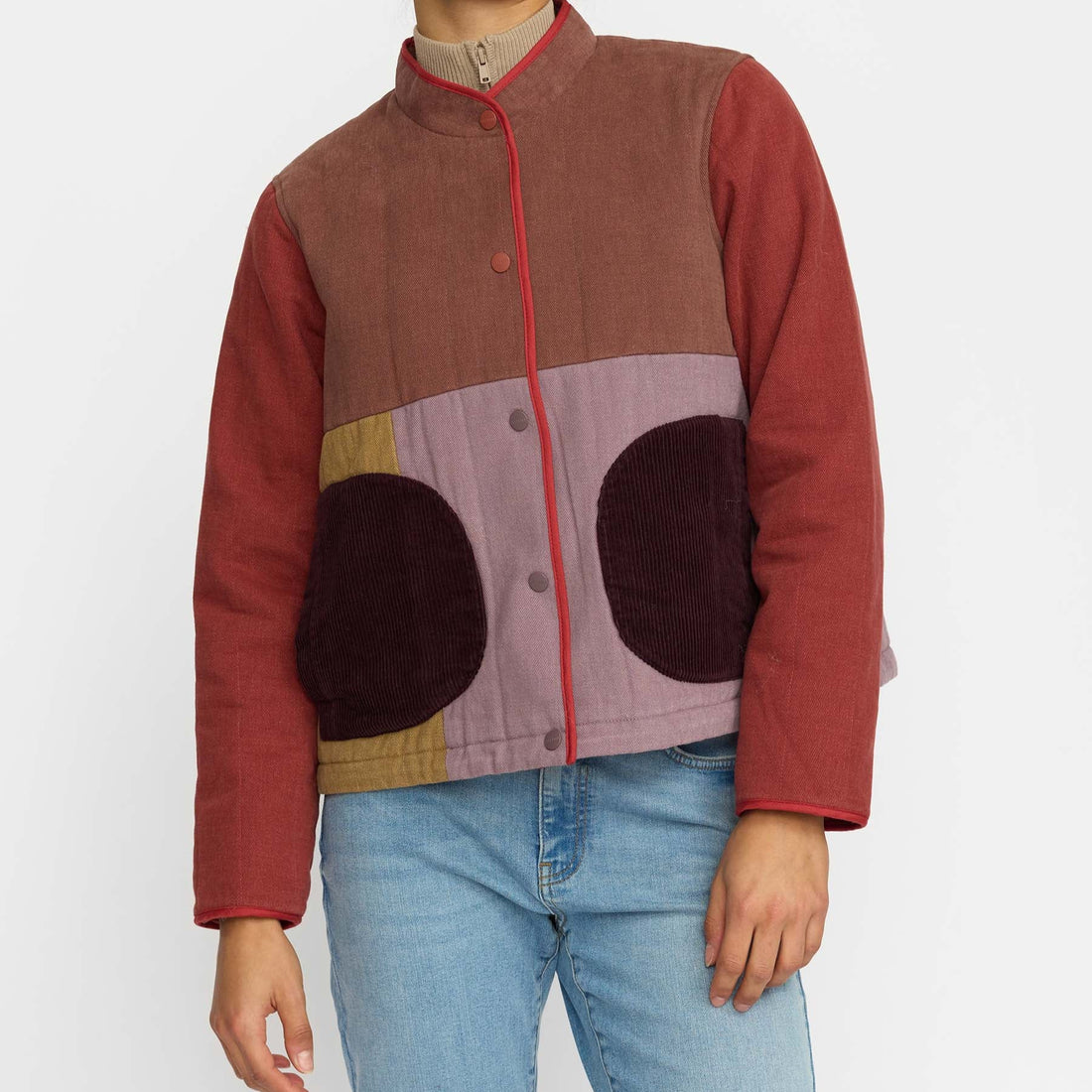 Quiltet Patchwork Jakke - Brown