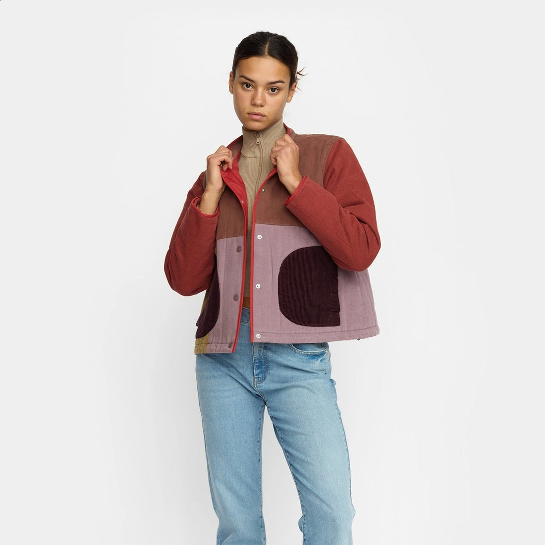 Quiltet Patchwork Jakke - Brown